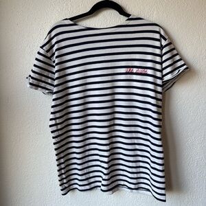 Maison Labiche Striped Navy and White Women's Sailor Tee